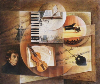 Œuvre contemporaine nommée « Contrepoint Mélodique de Chopin », Réalisée par FRANK GODILLE
