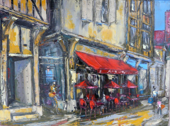 Œuvre contemporaine nommée « terrasse rue Champeaux TROYES aube 10 », Réalisée par GEBO