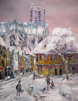 Œuvre contemporaine nommée « La cathedrale de TROYES aube 10 », Réalisée par GEBO