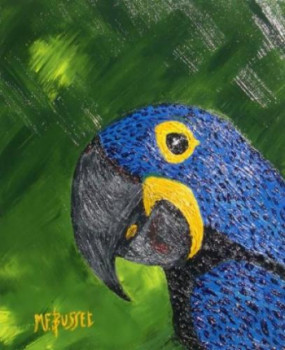 Œuvre contemporaine nommée « L' OISEAU BLEU COCO », Réalisée par MARIE-FRANCE BUSSET