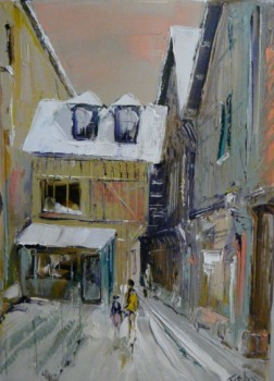 Œuvre contemporaine nommée « ruelle des  Chats  TROYES  Aube  FRANCE », Réalisée par GEBO