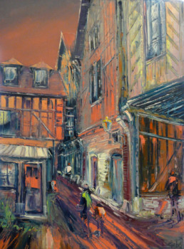 Œuvre contemporaine nommée « TROYES la ruelle des Chats », Réalisée par GEBO