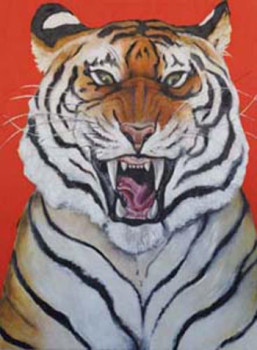 Œuvre contemporaine nommée « FIRE TIGER », Réalisée par JOE JOHNSON