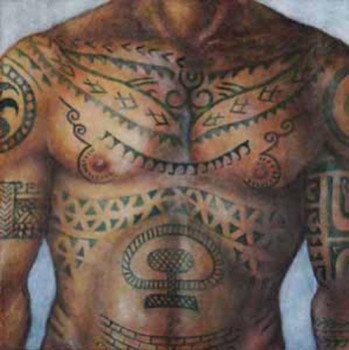 Œuvre contemporaine nommée « TAHITIAN TORSO », Réalisée par JOE JOHNSON