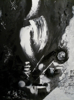 Œuvre contemporaine nommée « Black & White », Réalisée par ISABEL OLLANGE