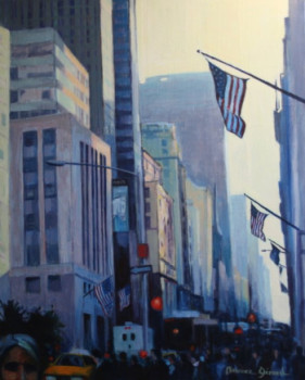 Œuvre contemporaine nommée « New York "Les drapeaux" », Réalisée par MAXENCE GERARD
