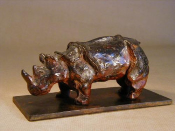 Œuvre contemporaine nommée « rhinoceros », Réalisée par OLIVIER CHALMIN
