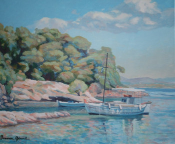Œuvre contemporaine nommée « Grèce "La crique, île de Spetses" », Réalisée par MAXENCE GERARD