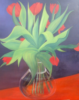 Œuvre contemporaine nommée « les tulipes », Réalisée par FRANçOISE COEURET