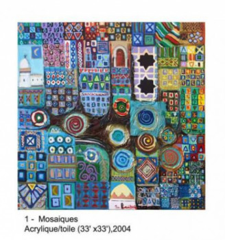Œuvre contemporaine nommée « Mosaiques », Réalisée par M'HAMED SACIM