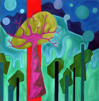 Œuvre contemporaine nommée « l'arbre », Réalisée par MARIE LAURENT