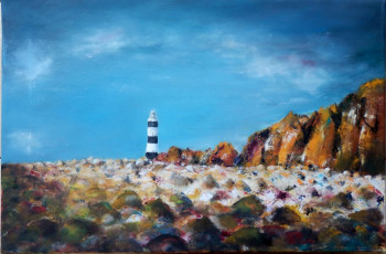 Œuvre contemporaine nommée « Phare du Créach- Ouessant », Réalisée par LINE GUILLEMOT