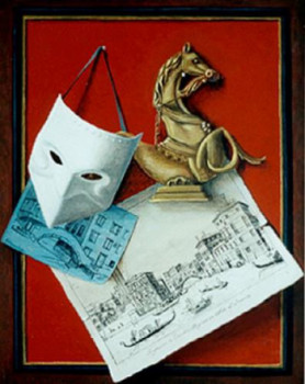 Œuvre contemporaine nommée « Carnaval à Venise », Réalisée par MICHEL CHEVRETEAU