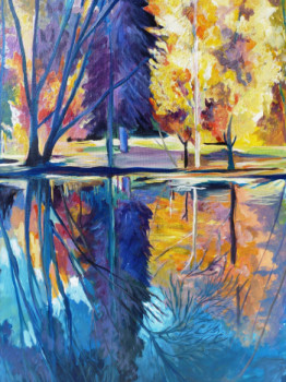 Œuvre contemporaine nommée « reflets d'automne », Réalisée par SANCELME