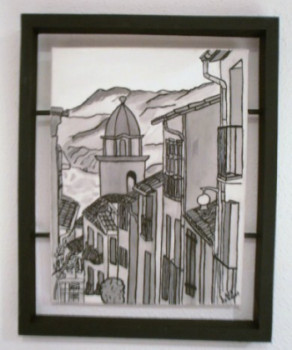 Œuvre contemporaine nommée « Vue sur le Clocher (Collioure) », Réalisée par LAURENT BES
