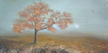 Œuvre contemporaine nommée « arbre solitaire », Réalisée par FABIEN GAUDIN