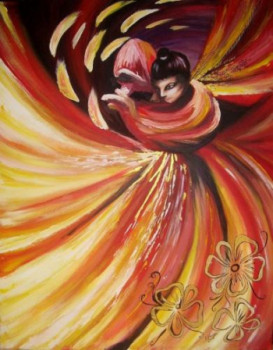 Œuvre contemporaine nommée « Flamenco 1 », Réalisée par LAURE VIEUSSE