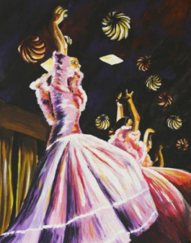 Œuvre contemporaine nommée « Flamenco 6 », Réalisée par LAURE VIEUSSE