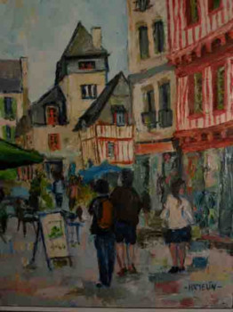 Œuvre contemporaine nommée « quimper la rue René Madec », Réalisée par MICHEL HAMELIN