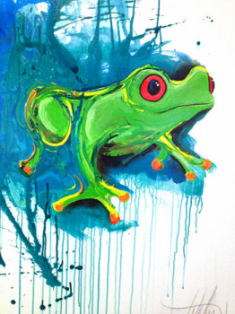 Œuvre contemporaine nommée « Froggy Hoggy », Réalisée par WEITEN - DE WAHA