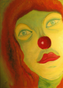 Œuvre contemporaine nommée « Le nez rouge », Réalisée par A-JYS