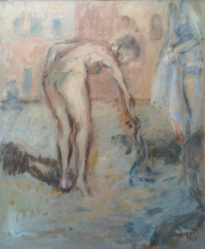 Œuvre contemporaine nommée « Marseille : plage des Catalans », Réalisée par CHAUVENET