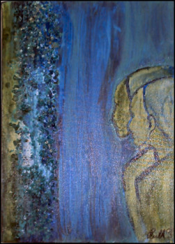 Œuvre contemporaine nommée « Blue Twin », Réalisée par RUTH F.