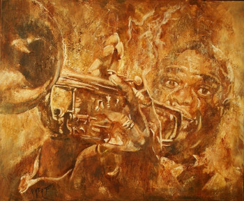 Œuvre contemporaine nommée « Louis Armstrong II », Réalisée par KATIA FONDECAVE