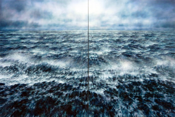 Œuvre contemporaine nommée « seascape 5-2011 », Réalisée par ELEONORE BERNAIR