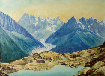 Œuvre contemporaine nommée « Au Lac Blanc », Réalisée par DARNAL