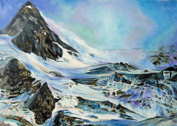 Œuvre contemporaine nommée « glacier bleu », Réalisée par DARNAL