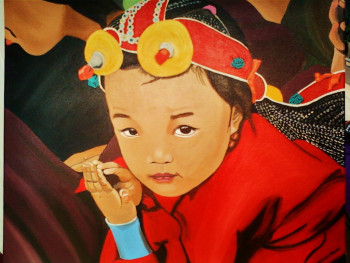 Œuvre contemporaine nommée « Collection Enfants du Monde Tibet Oriental », Réalisée par NADINE TEMMERMAN