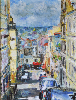 Œuvre contemporaine nommée « Joyeux Montmartre », Réalisée par MIKHAILOV