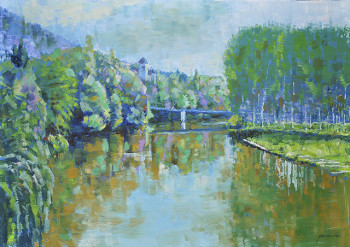 Œuvre contemporaine nommée « Vallée du Lot - Bosquet », Réalisée par MIKHAILOV