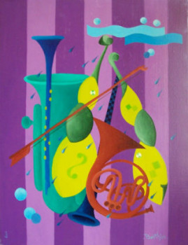 Œuvre contemporaine nommée « couleurs musicales », Réalisée par EMMANUEL BERTHIER