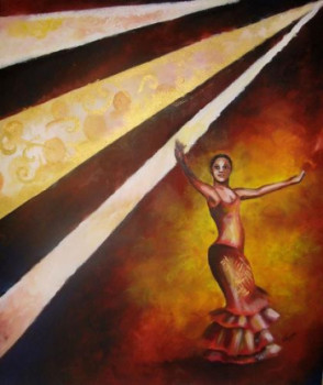 Œuvre contemporaine nommée « Flamenco 8 », Réalisée par LAURE VIEUSSE