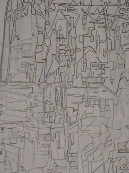 Œuvre contemporaine nommée « ville paisible », Réalisée par MARIE-JOSEPHE BAYï