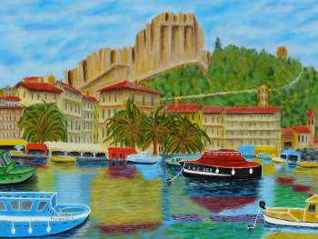 Œuvre contemporaine nommée « Port Bonifacio », Réalisée par COMBEMICHEL