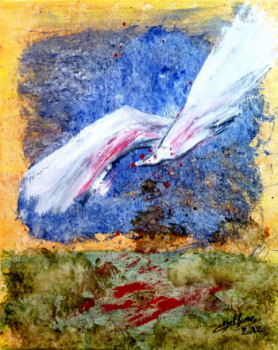 Œuvre contemporaine nommée « L'oiseau assassiné », Réalisée par CHRISTINE DELFOSSE