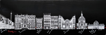 Œuvre contemporaine nommée « Le fil rouge - Paris 7ème arrondissement », Réalisée par FABIE