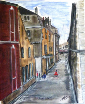 Œuvre contemporaine nommée « Le vieux Havre (76) au 19ème siècle », Réalisée par CHRISTINE DELFOSSE