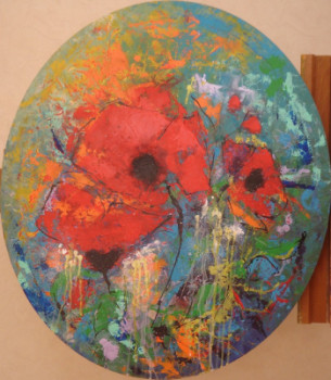 Œuvre contemporaine nommée « BALLADE DE COQUELICOTS », Réalisée par MIREILLE MAURY