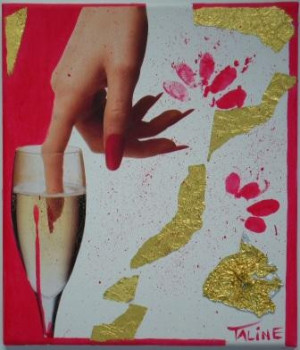 Œuvre contemporaine nommée « Champagne », Réalisée par TALINE