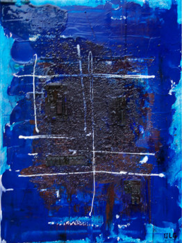 Œuvre contemporaine nommée « Cyberadiation-bleue », Réalisée par OLG