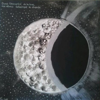 Œuvre contemporaine nommée « La lune », Réalisée par TALINE