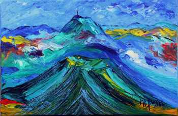 Œuvre contemporaine nommée « VOLCANS D(AUVERGNE », Réalisée par MARIE-FRANCE BUSSET