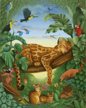 Œuvre contemporaine nommée « L'Amazonie », Réalisée par BERNARD VERCRUYCE