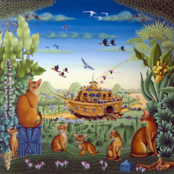 Œuvre contemporaine nommée « L'Arche de Noé », Réalisée par BERNARD VERCRUYCE