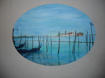 Œuvre contemporaine nommée « Nostalgie Vénitienne : La Lagune », Réalisée par AGNèS BOUSCARY