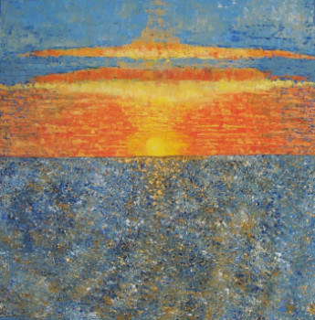 Œuvre contemporaine nommée « Sunset in Lanzarote », Réalisée par SYLVIE JESSUA CLOUTIER